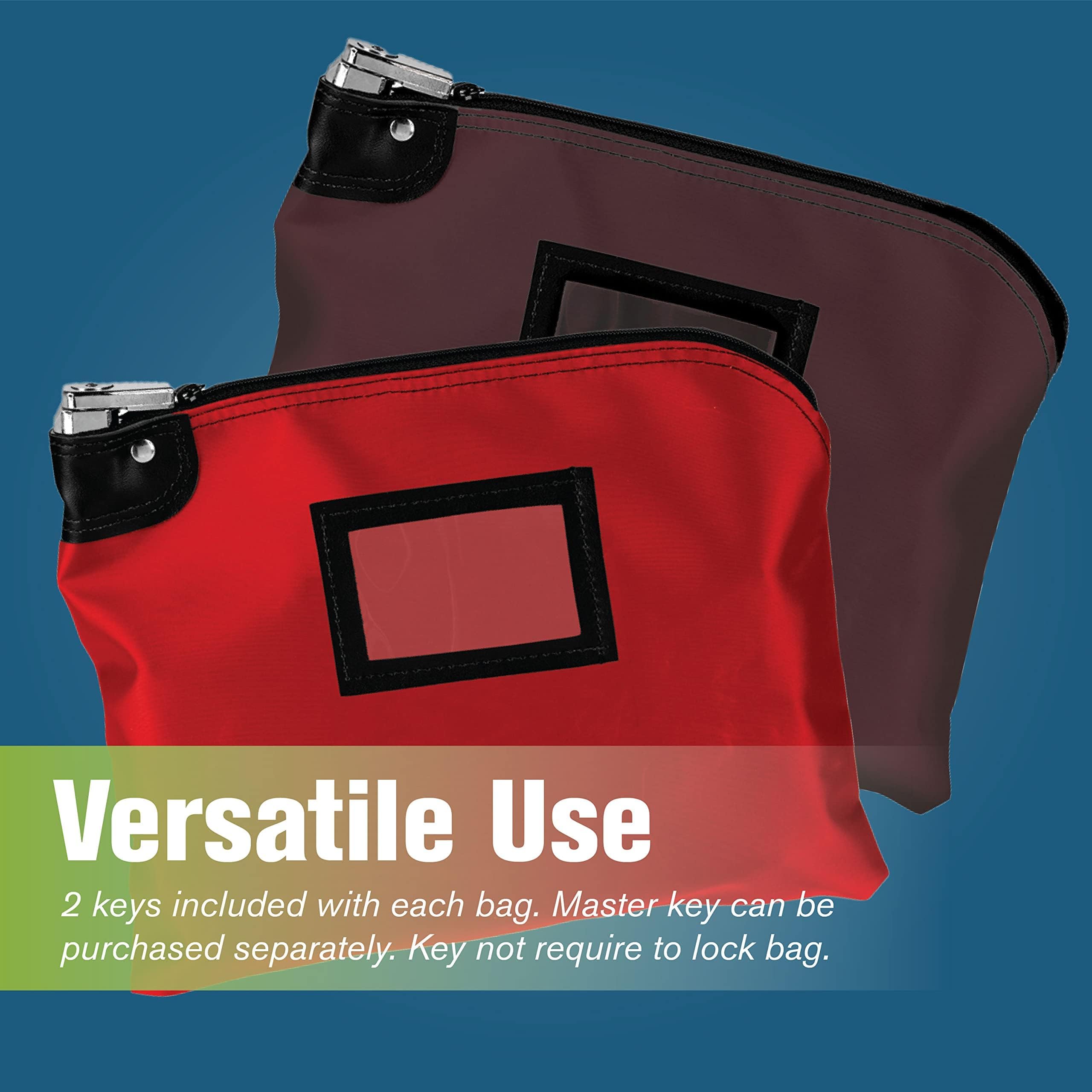 Amazon | 15 W x 11hロックデポジットバッグ – ラミネート加工ナイロン