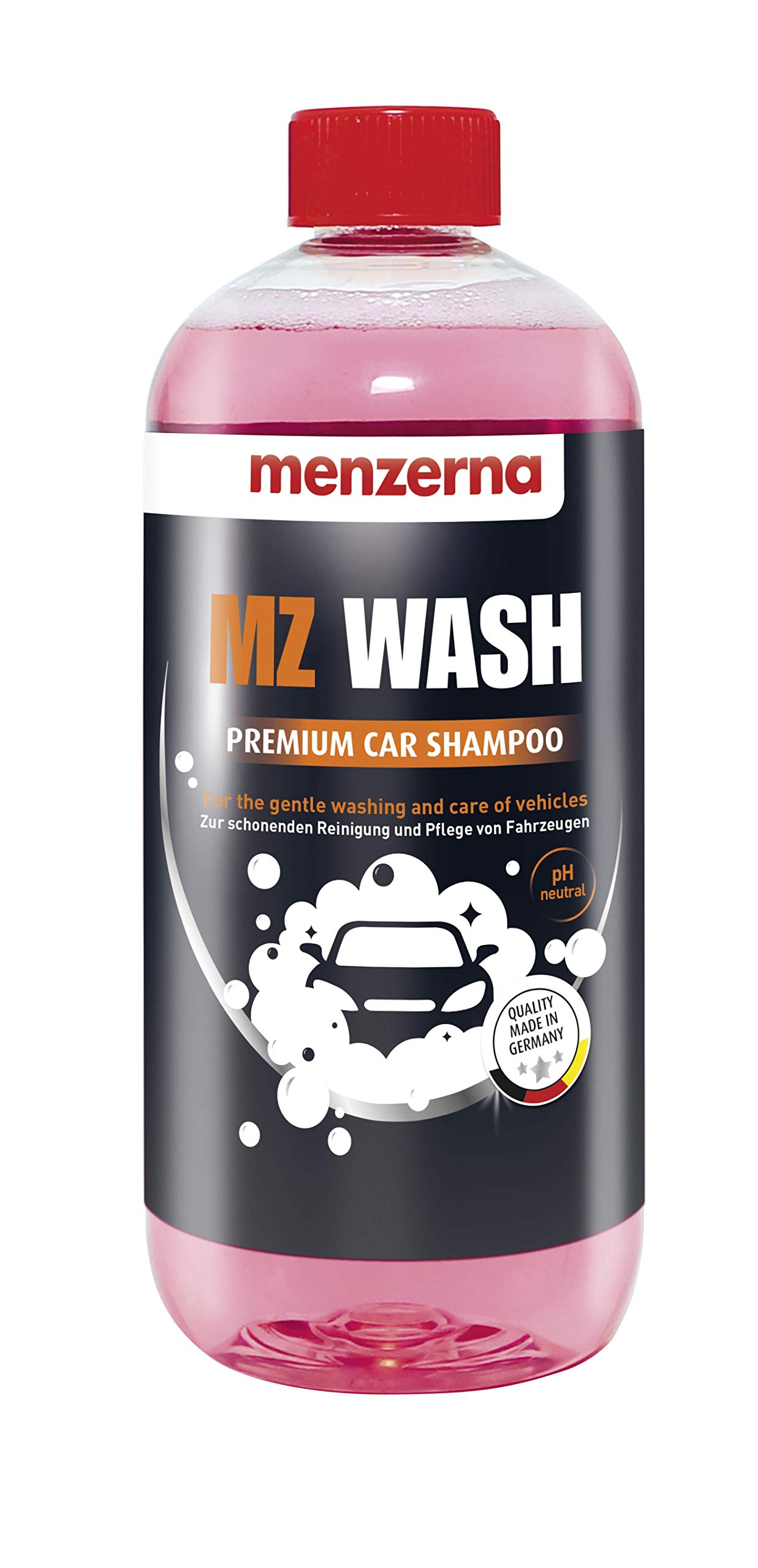 detailmate Autopflege Set: Menzerna MZ Wash Autoshampoo 1 Liter + Menzerna Wash Mitt Waschhandschuh Edgeless Superflausch Mikrofaser Trockentuch 550 GSM, 40x40cm