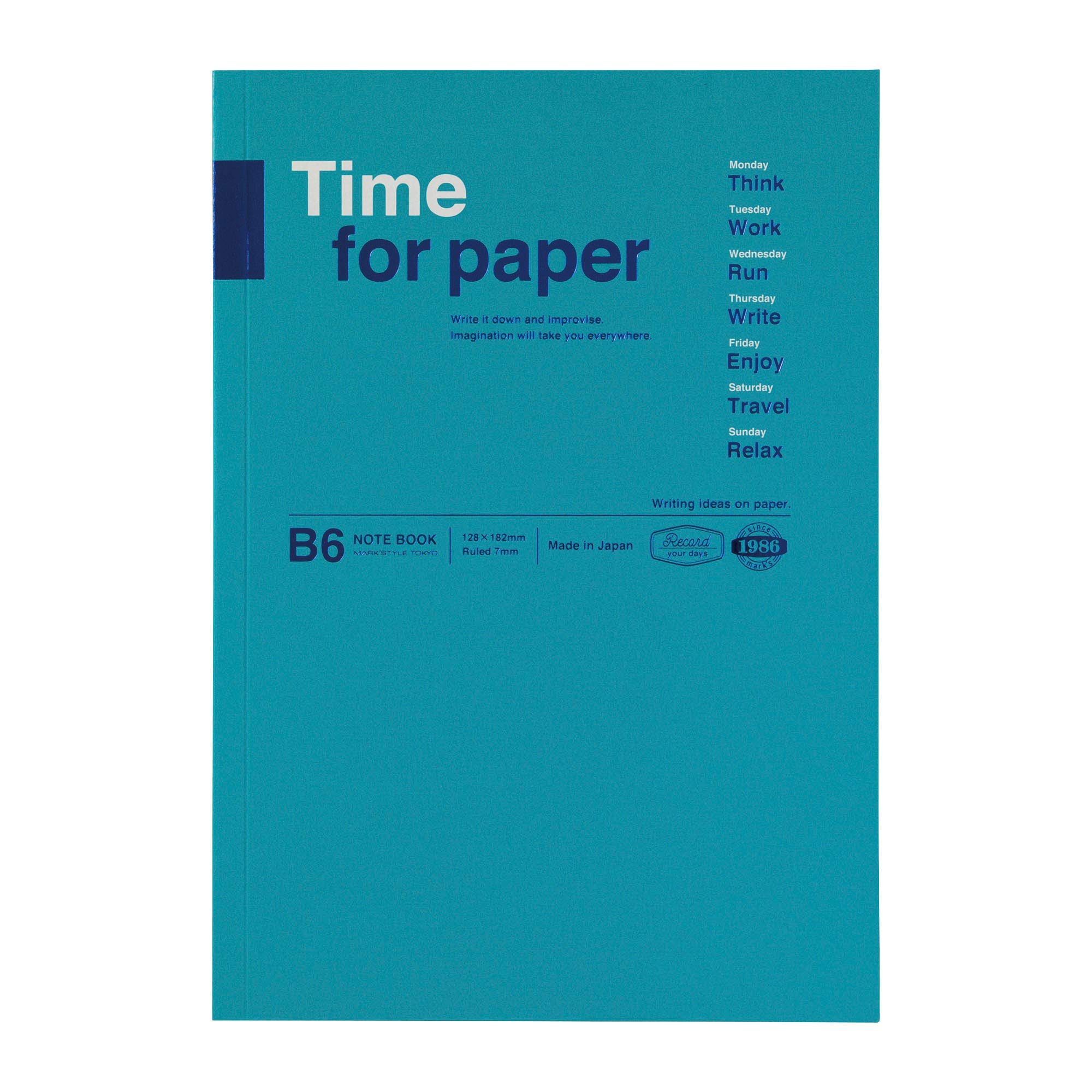 MARK'S(マークス) MARKS B6 Time Notebooks for Turquoise Paper, green