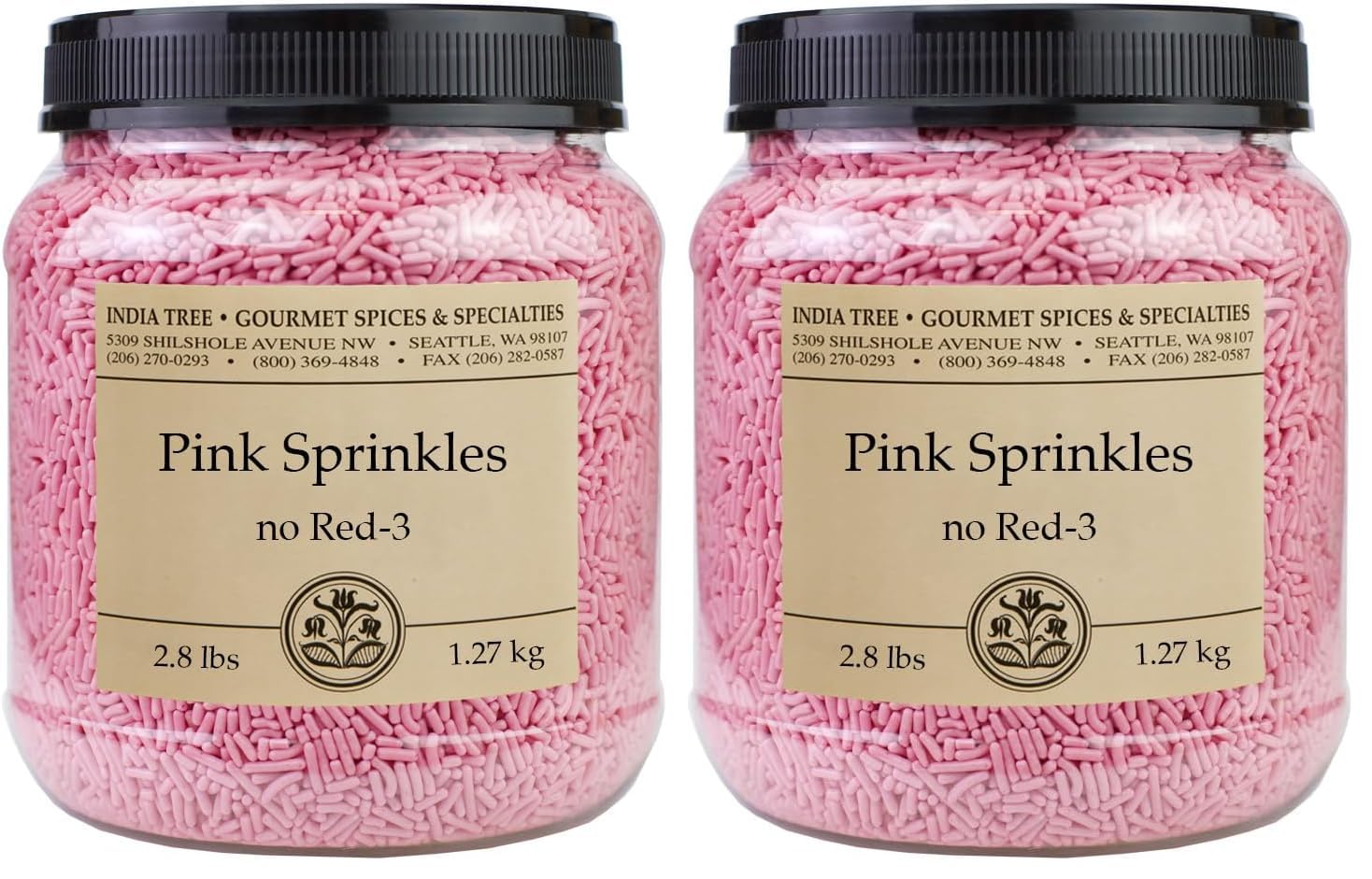 Pink Sprinkles by India Tree – 44.8 Ounce (Pack of 2), 핑크