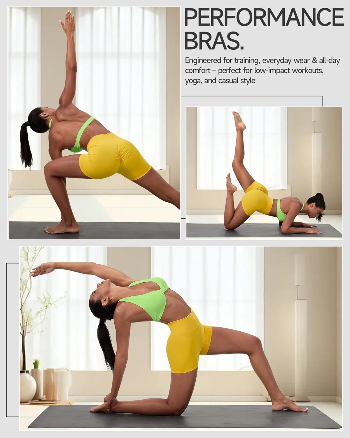 SPVISE Halter Sports Bras for Women Padded Yoga Bra Low Impact Gym Workout Bra Tank Open Back Twist Front V-Neck Everyday Bra - Image 4