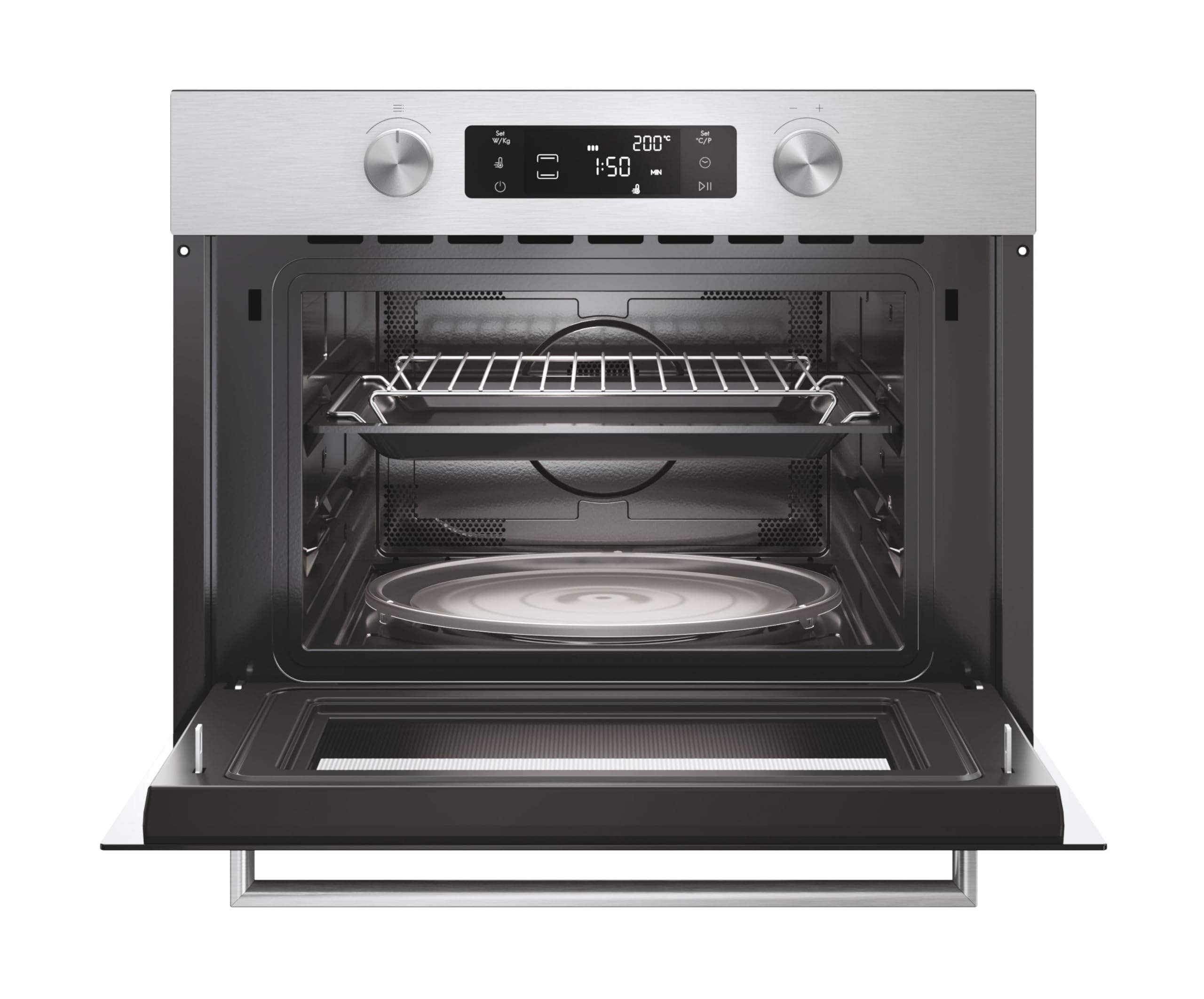 Candy Wave 800 CA4MWNBB6N, forno a microonde con grill, 44 l, 900 W-1750 W, 5 livelli di potenza, manopola girevole, 13 auto, blocco dei bambini, griglia griglia, sbrinamento, segno di fine cottura,