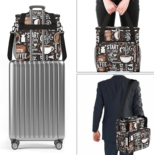 Miniatura 7 de Boho Mandala Coffee Maker Carring Bag Floral Galaxy Travel Storage Tote Bag Compatible with Keurig K-Mini or K-Mini Plus Portable Single Serve