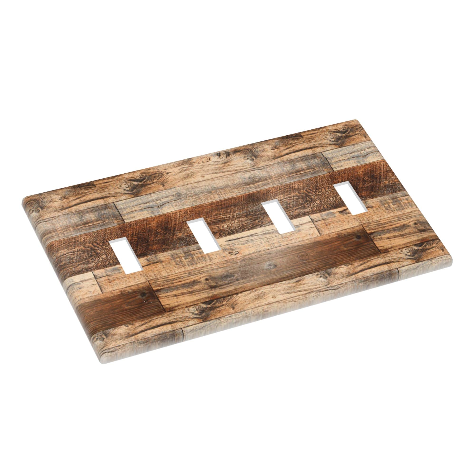 Rustikale Holz-Druck Schalterabdeckung – Dekorative Frontplatte Für Lichtschalter Im Bauernhaus-Stil