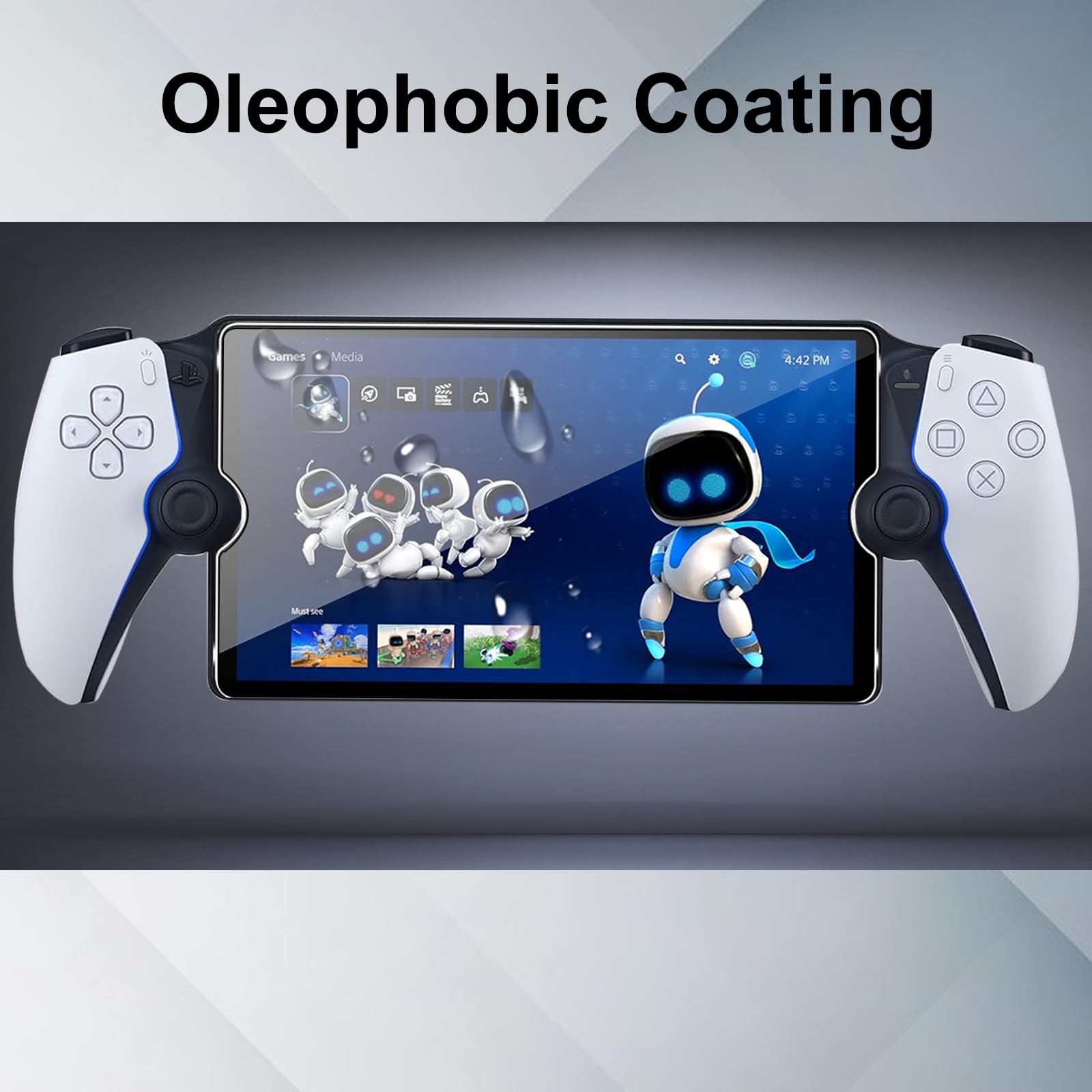 2 Piezas Protector de pantalla para Sony PlayStation Portal, Premium Cristal Vidrio Templado 9H Dureza, Anti-Arañazos, Alta Definicion Transparente Protector de Pantalla