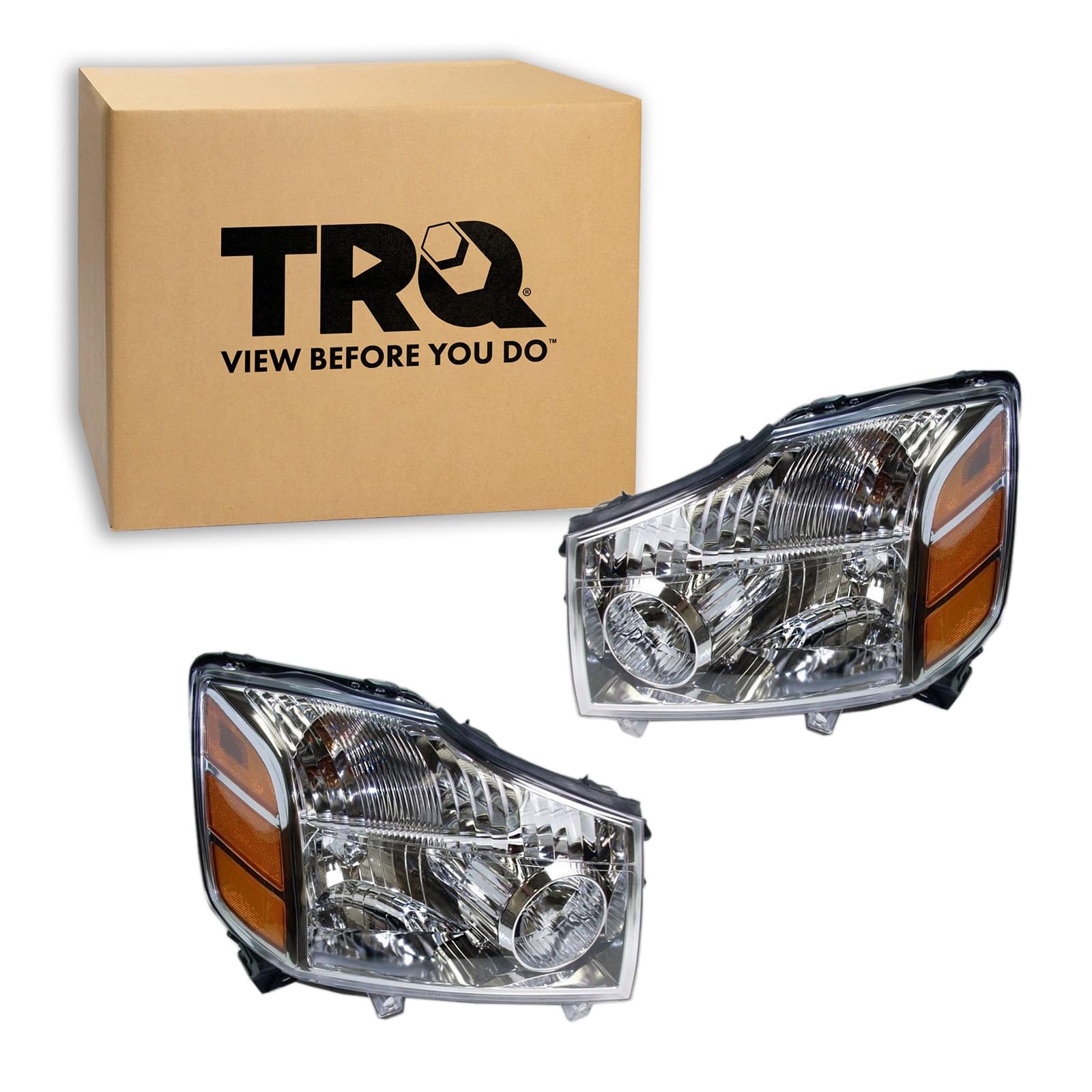 TRQ Headlight Assembly Set NI2502154 NI2503154