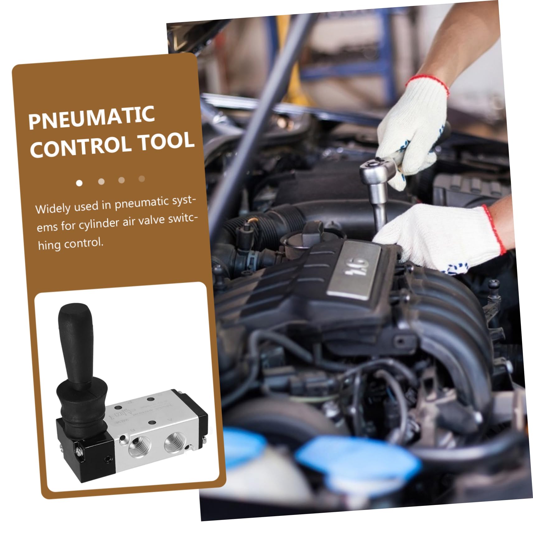 STOBAZA Pneumatic Manual Control Valve Durable Hand Lever Air Valve for Efficient Control Strong Load Bearing Capacity Wear Resistant Mechanical Design Easy Manual Switching