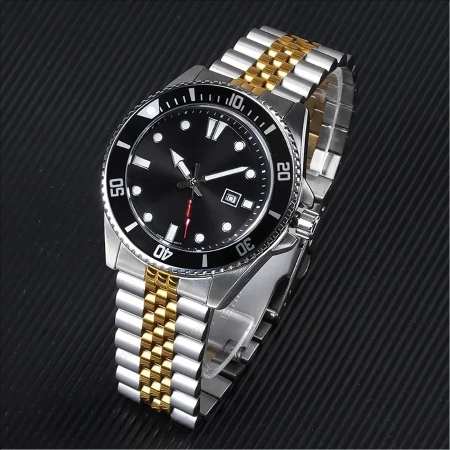 22mm Diving Steel Metal Straps for Casio for Duro MDV107 MDV106 Watch Wristbands Bracelet Stainless Steel Watchband Replacement(Silver Gold,22mm Customize)