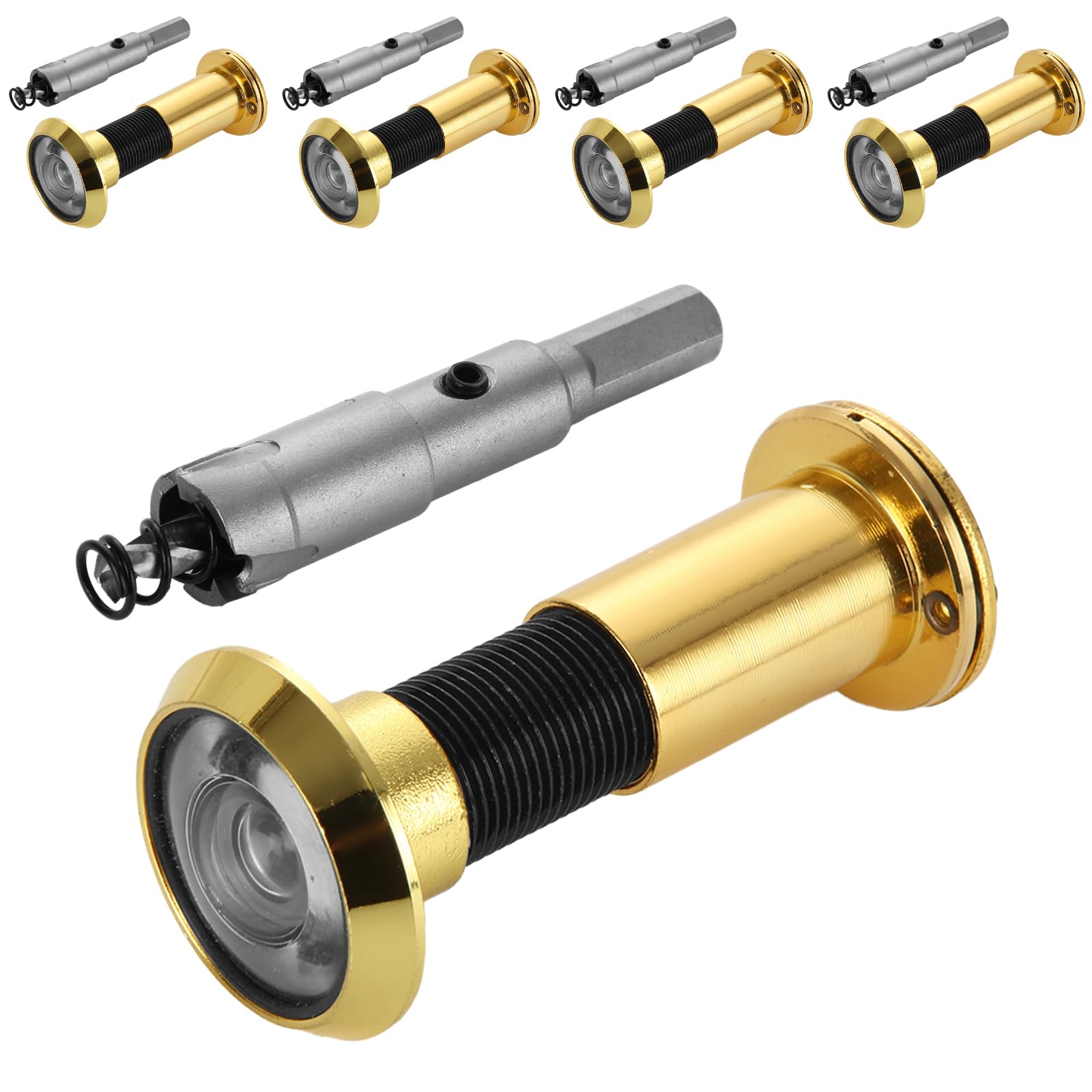 Oungy 4 Pack Door Peephole with 16mm Drill Bit for 1-1/2