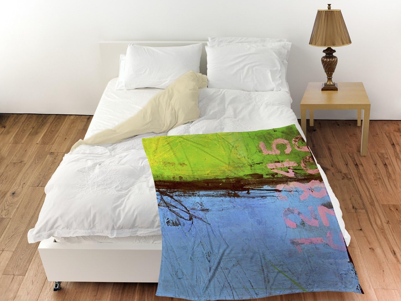 Manual Woodworkers & Weavers Coral Fleece Throw, 60 by 80-Inch, Urban Beatbox 2