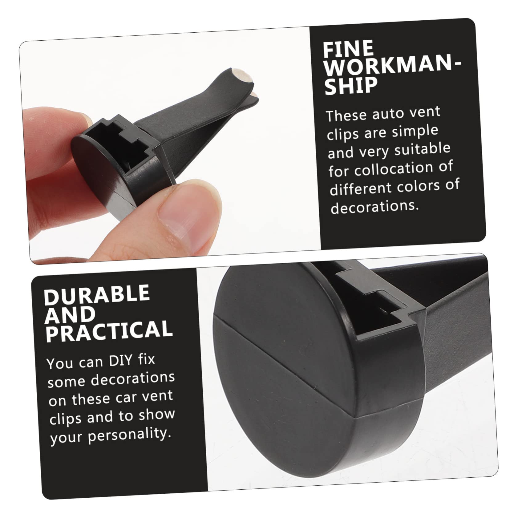 Clip Accessori Solidi 100 Pezzi per Bocchetta di Ventilazione Auto in Metallo e Plastica per Deodorante e Profumo Auto, per Decorazione Interna e Fai-da-te