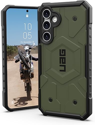URBAN ARMOR GEAR UAG - Funda protectora diseñada para Samsung Galaxy S23 FE Pathfinder Olive Drab, resistente a caídas militares a prueba de