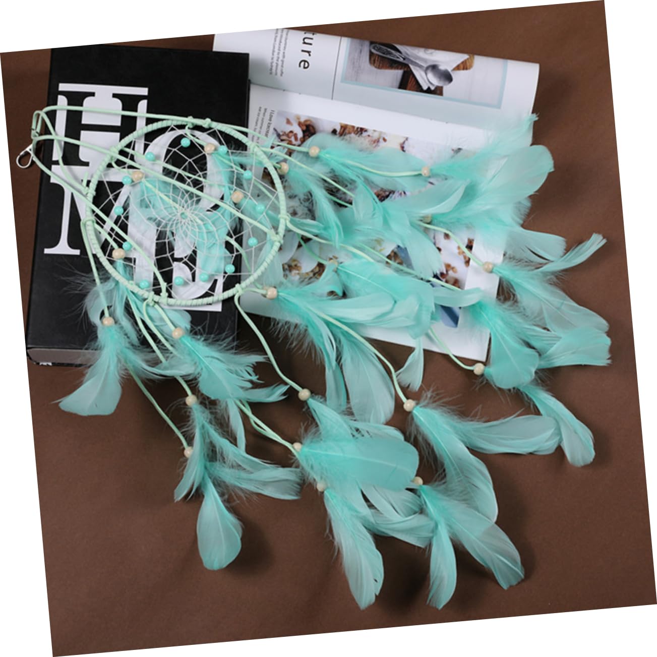 Cabilock 2pcs Hanging Dream Catcher Pendant Decor Green Wind Chime Pendant Dream Catcher for Festival