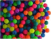 Vista 11 de SCARA - Cuentas redondas de vidrio checo de 0.35 onzas (0.08 pulgadas), cuentas de vidrio neón (activas con rayos UV) para hacer joyas y pulseras