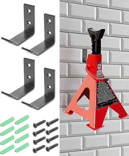 Paquete de 4 soportes organizadores de montaje en pared, ganchos de acero resistente, ganchos de almacenamiento de garaje, accesorios de automóvil,