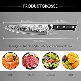 SHAN ZU Chef Knife 8 Inch Japanese Steel Damascus Kitchen Knife, Professional Kitchen Knives Sharp High Carbon Super Steel 67 Layers Kitchen Utility Knife with G10 Handle - 4