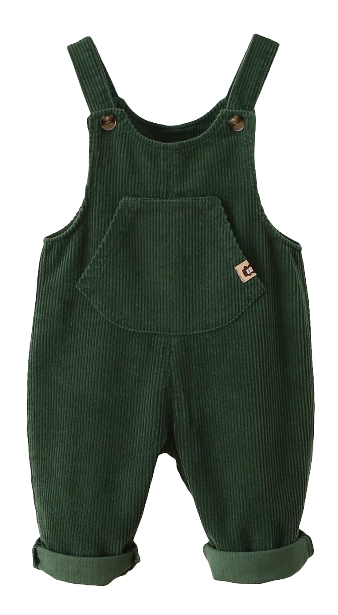 Happy Cherry - Salopette en Velours Côtelé pour Bébé Garçon Fille Combinaison Pantalon avec Bretelles Tout-petits Enfants Barboteuse Body pour Printemps Automne Hiver - 1-5 ans