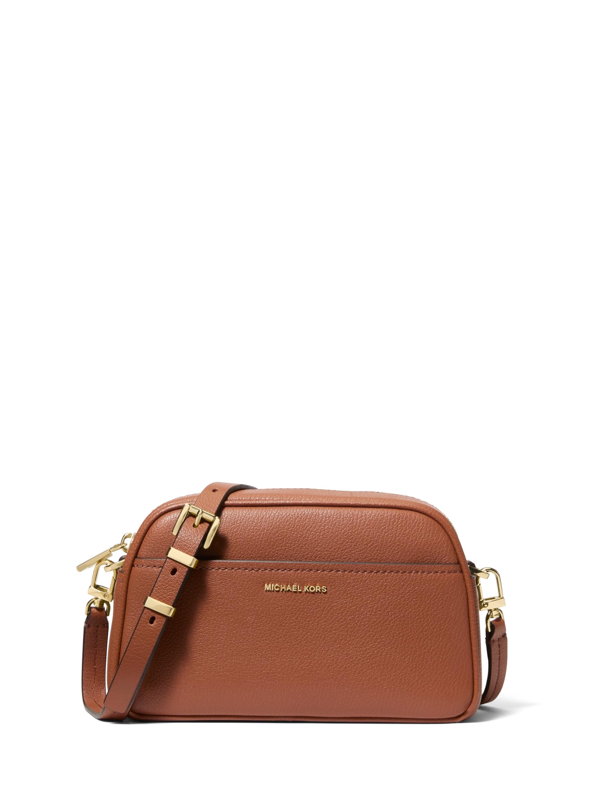 Michael Kors Women's Brown Cross Body Bags, One Size, Jet Set Small Leather Camera Crossbody Bag