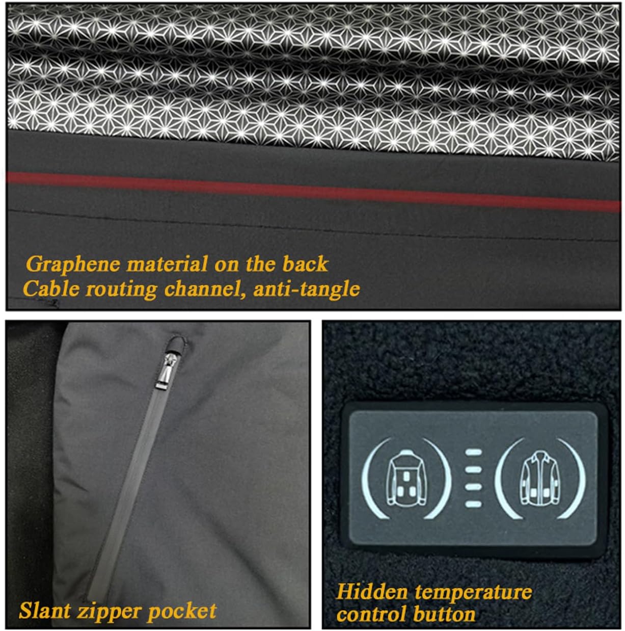 Heated Jacket for Men Waterproof Windbreaker Unisex Hooded Thermal Coat USB Electric Heating Cycling Suit