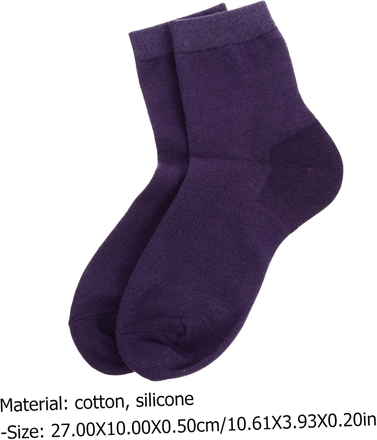 FOMIYES 5pairs Women's Crew Socks Moisturizing Foot Socks Silicone Gel for Cracked Heel Relief Random Color