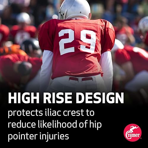 Miniatura 3 de Cramer Pantalones de juego de fútbol, 7 almohadillas con cadera, coxis, muslos y rodilleras, equipo de fútbol juvenil