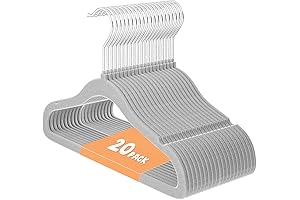 Kids Velvet Hangers 20 Pack, Non-Slip Toddler Velvet Hangers for Infant Clothes