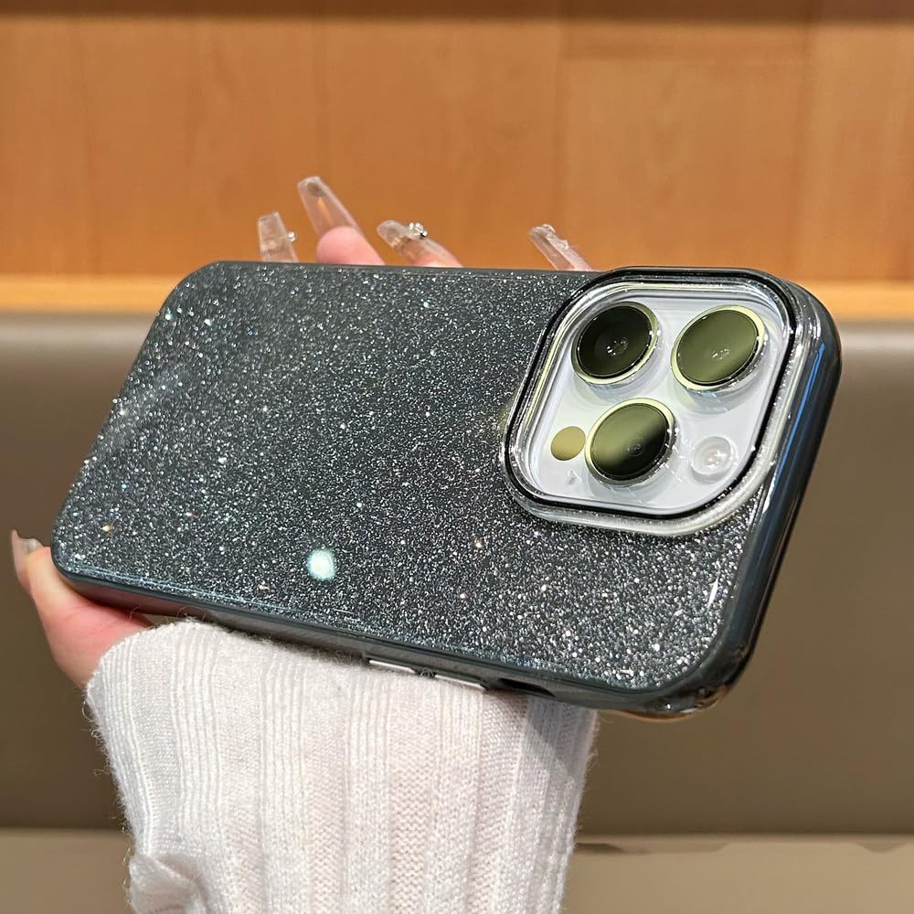Coque antichoc pour iPhone 16 avec protection silicone pailletée - 7