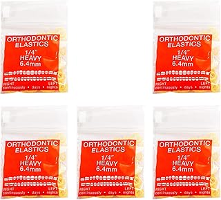 JMU Orthodontic Rubber Bands 1/4 Heavy 6.5 oz 500 pack Intraoral Elastic Bands Latex Dental Rubber Bands Made in USA