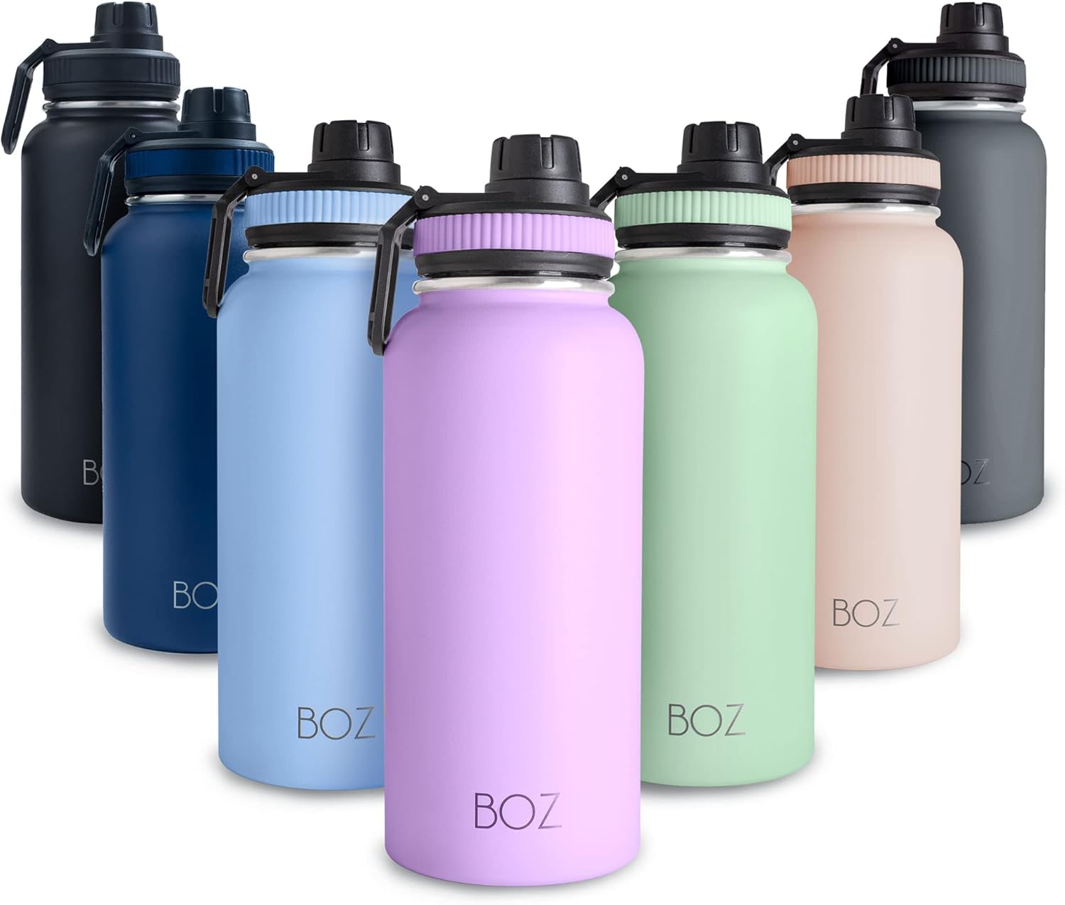BOZ Stainless Steel Water Bottle 1l, Insulated Water Bottle, Wide Mouth