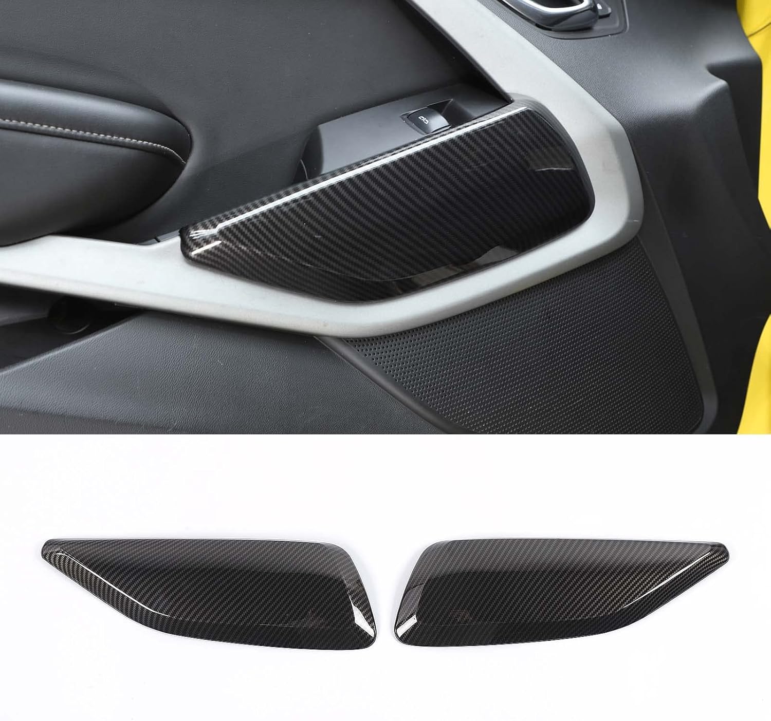 Carbon Fiber Interior Door Panel Trim Cover Compatible with 2016-2025 Chevrolet Camaro