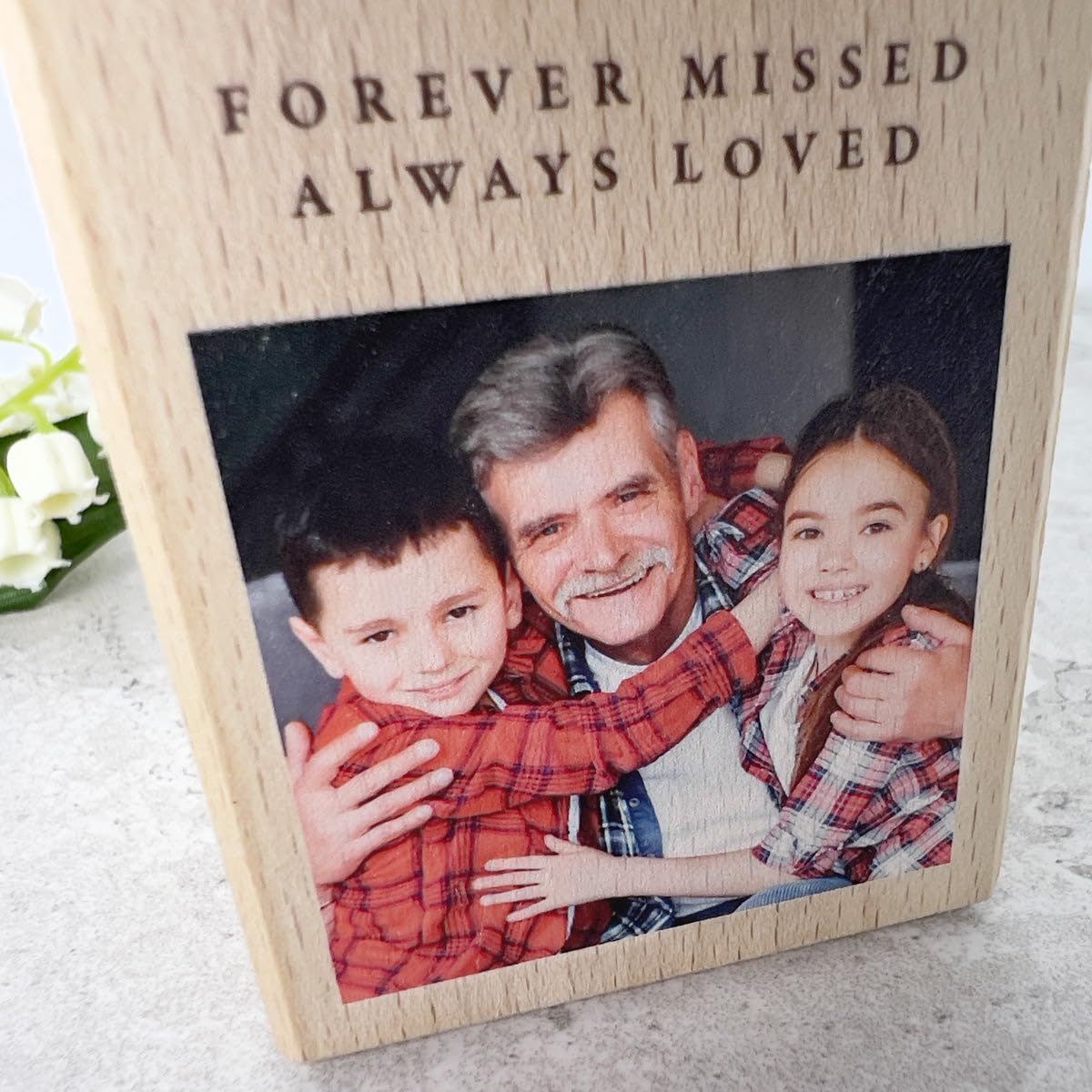 Portacandele Commemorativo In Legno Di Faggio Personalizzato – Ricordo Per Perdita Con Nome E Date, 5,5x5,5x10 Cm, Regalo Affetto