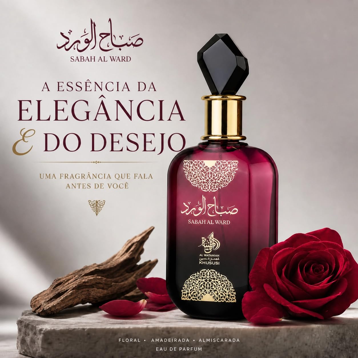 Perfume Árabe Sabah Al Ward Eau de Parfum 100ml - Original