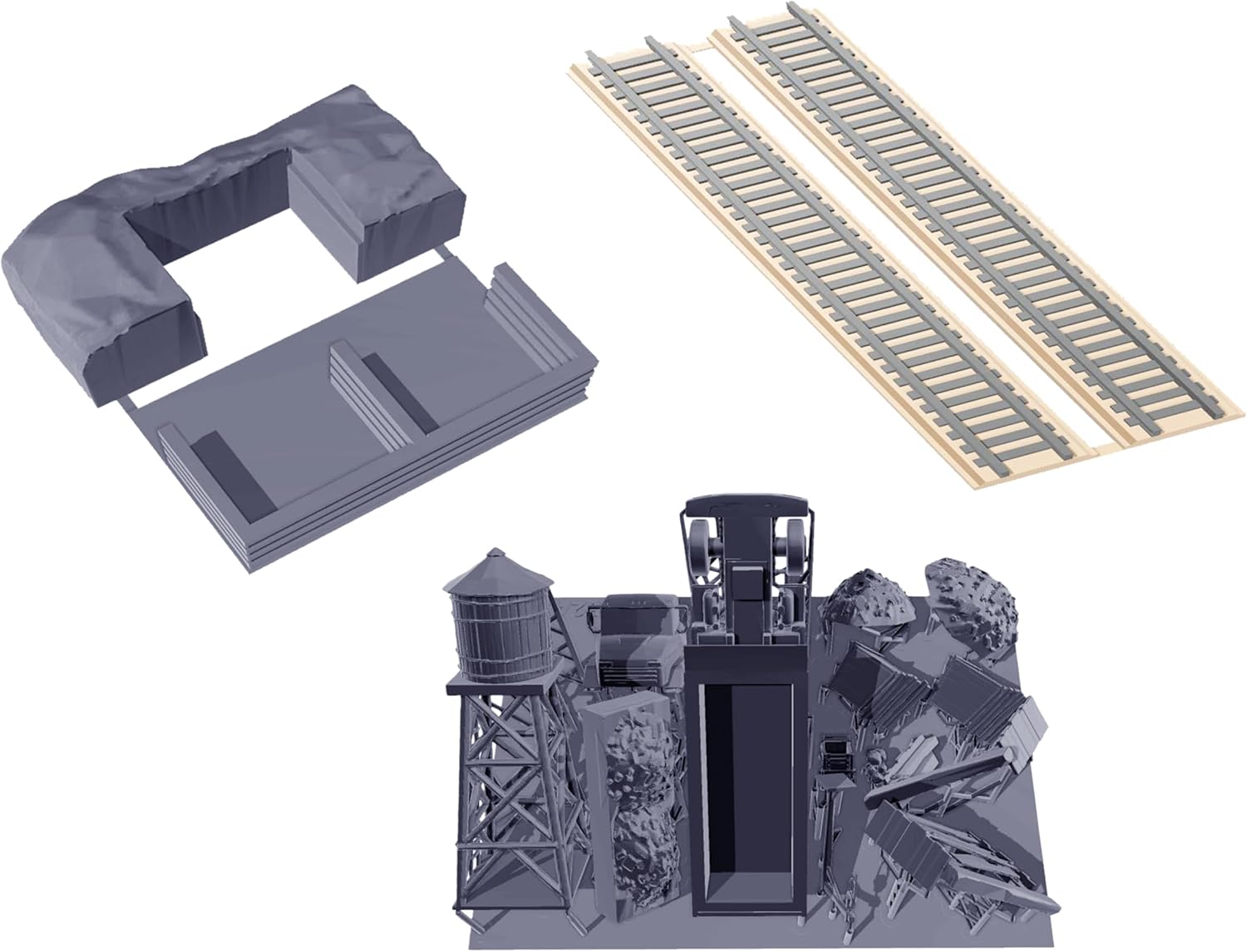 Outland Models Miniatures Ore Mining Accessory Set 1:87 HO Scale