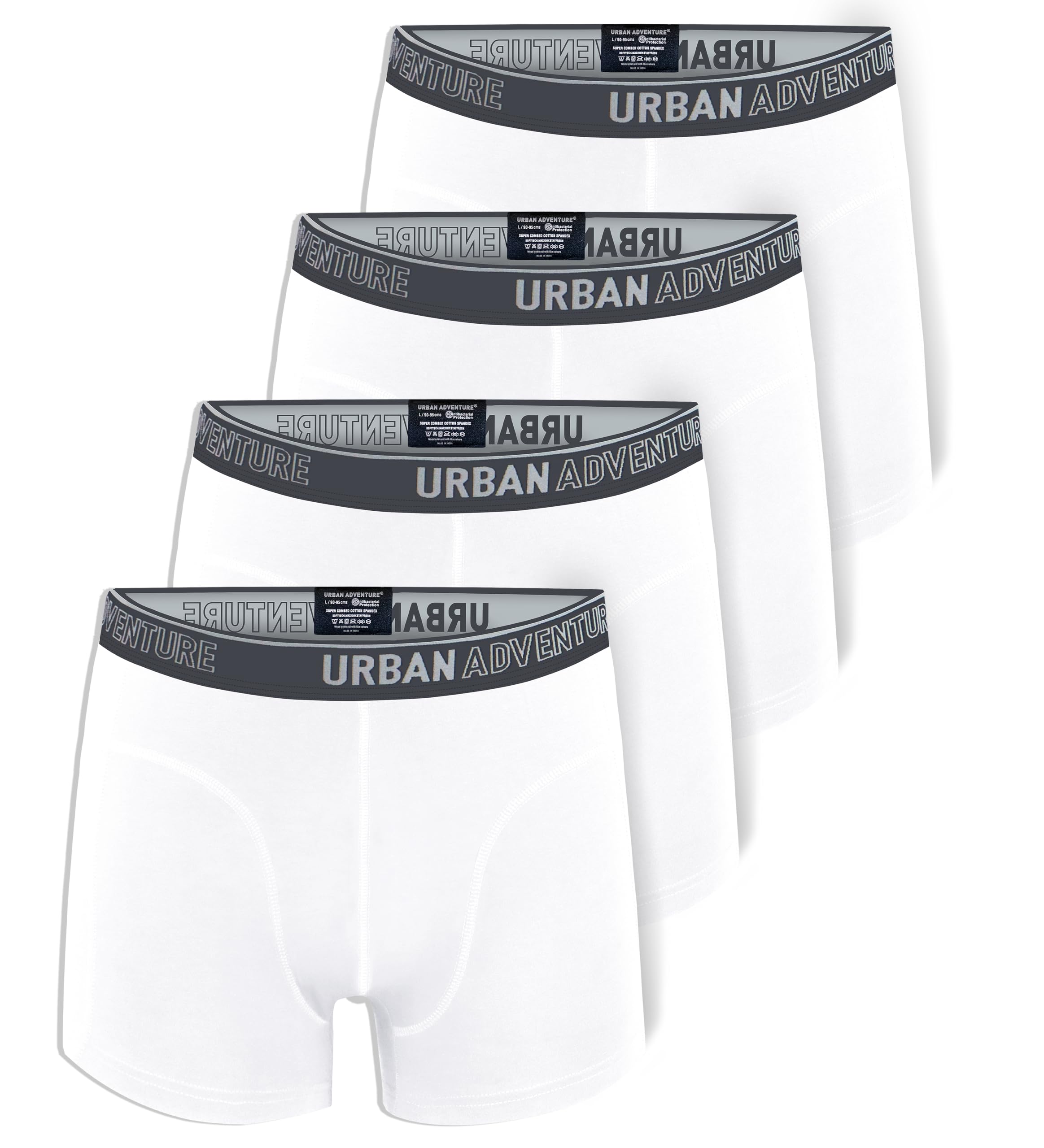 urban adventure Anti Bacterial Premium Cotton Spandex Trunk Underwear for Men with No Marks Waistband - Moisture Wicking and StayFresh Treatment(Pack of 4)-picture-48
