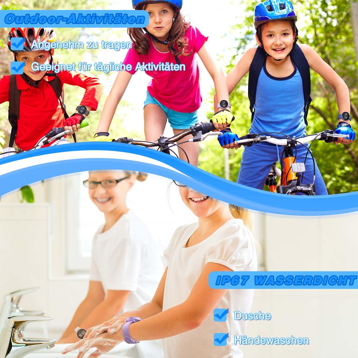 Orologio Fitness Tracker Digitale per Bambini, Orologio da Polso Impermeabile con Contapassi/Distanza/Calorie/Cronometro/Sveglia, Fantastico per Ragazzi, Ragazze, Bambini e Adolescenti (Nero)