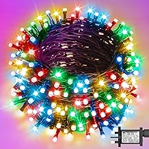 cshare Christmas Fairy Lights Outdoor, 40M 400 LED Multicoloured String Lights Mains Powered with 8 Modes Timer Memory Waterproof Green Wire Light for Xmas Tree,Garden,Outdoor Indoor