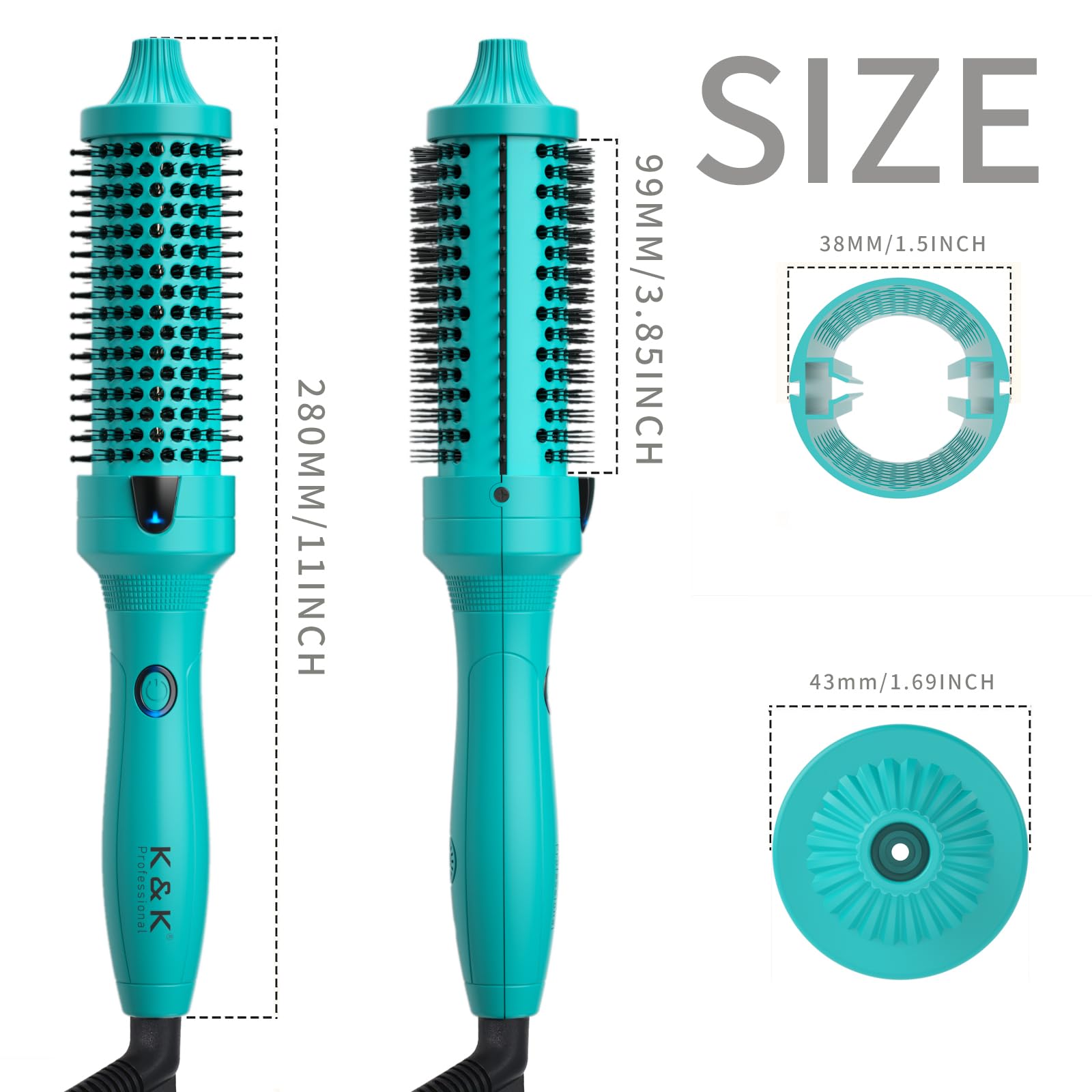 K&K 1 1/4inch Infrared Professional Infrared Hair Curling Iron Heater Ceramic Barrel That Stays Hot 1.25 Inch Hair Iron Curler For Medium To Large Curls International - View #11