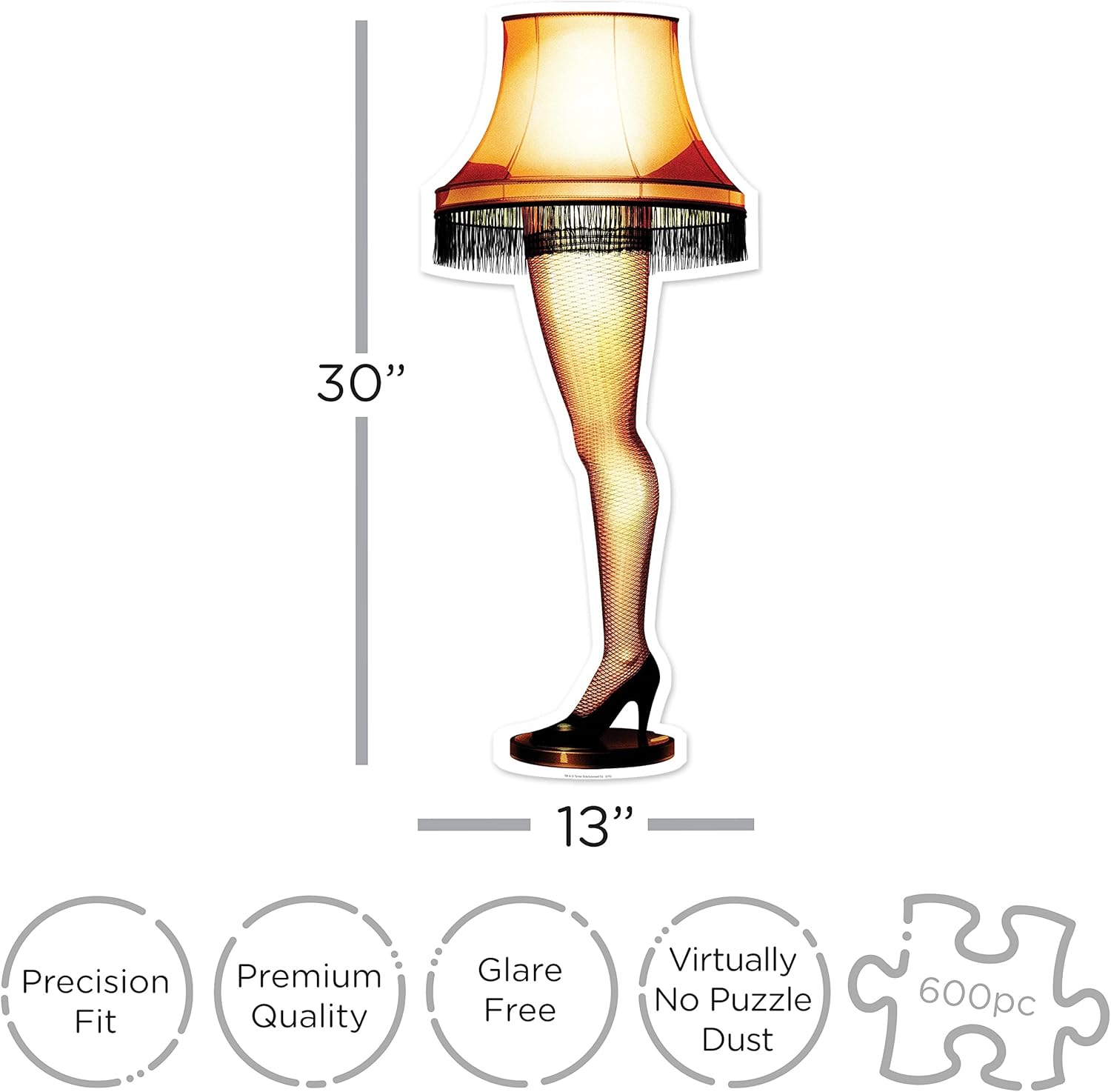 AQUARIUS A Christmas Story Puzzle (2-Sided Shaped 600 Piece Jigsaw Puzzle) - Glare Free - Precision Fit - Officially Licensed Merchandise & Collectibles - 13 x 30 Inches