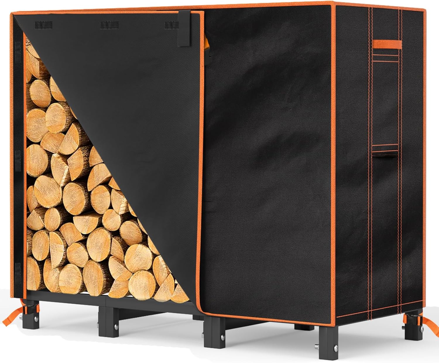 GREENER Heavy Duty Wood Rack Cover - 4FT, Waterproof & Weather Resistant, PVC Coated - Fits Tikimilor, ULIOK, NANNARDOSO