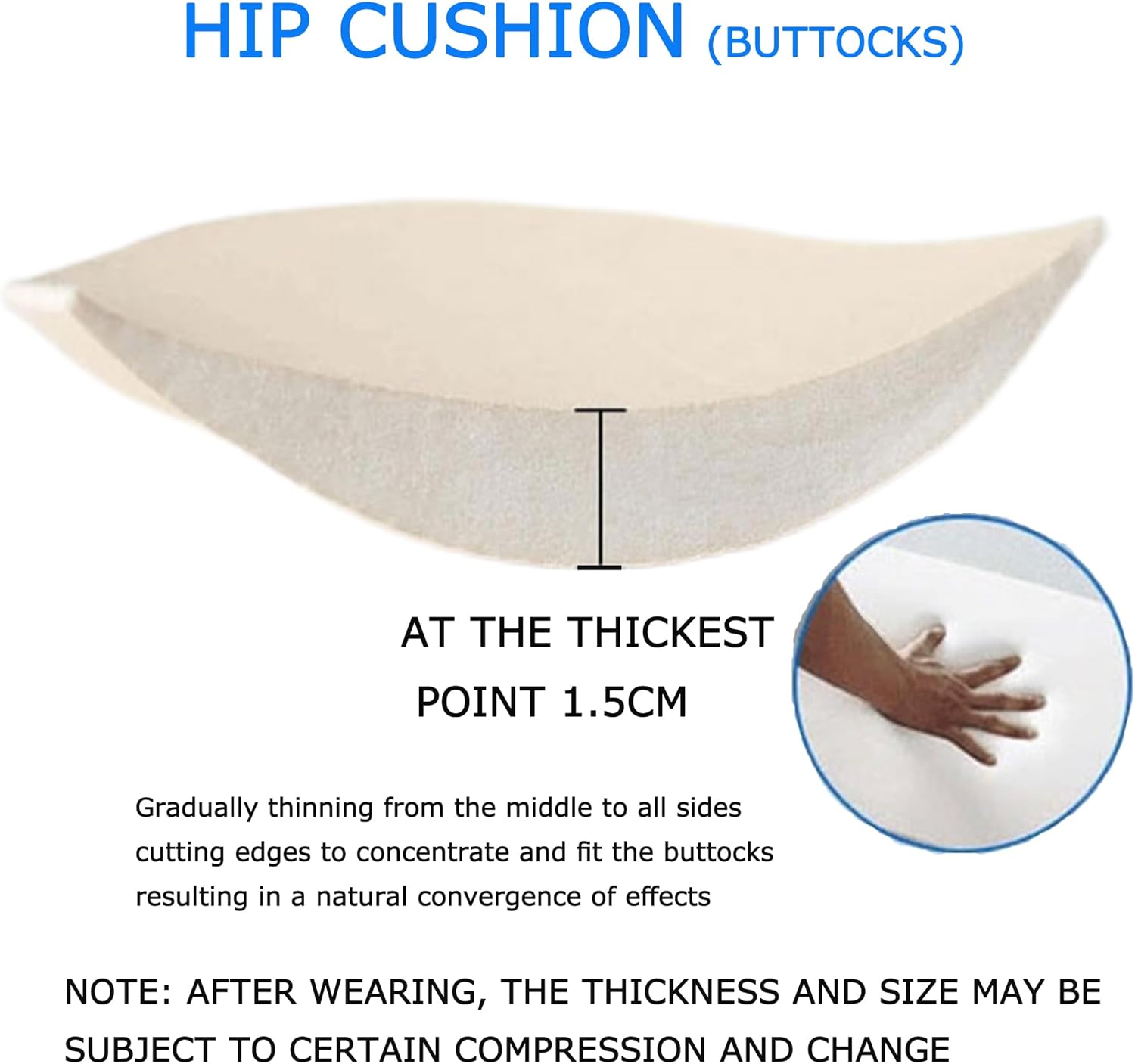 JOCKMAIL 2 Pair Mens Rear Enhancing Removable Butt Pads Foam Contour Hip Sponge Buttock Pads Enlarge Underwear - Image 4