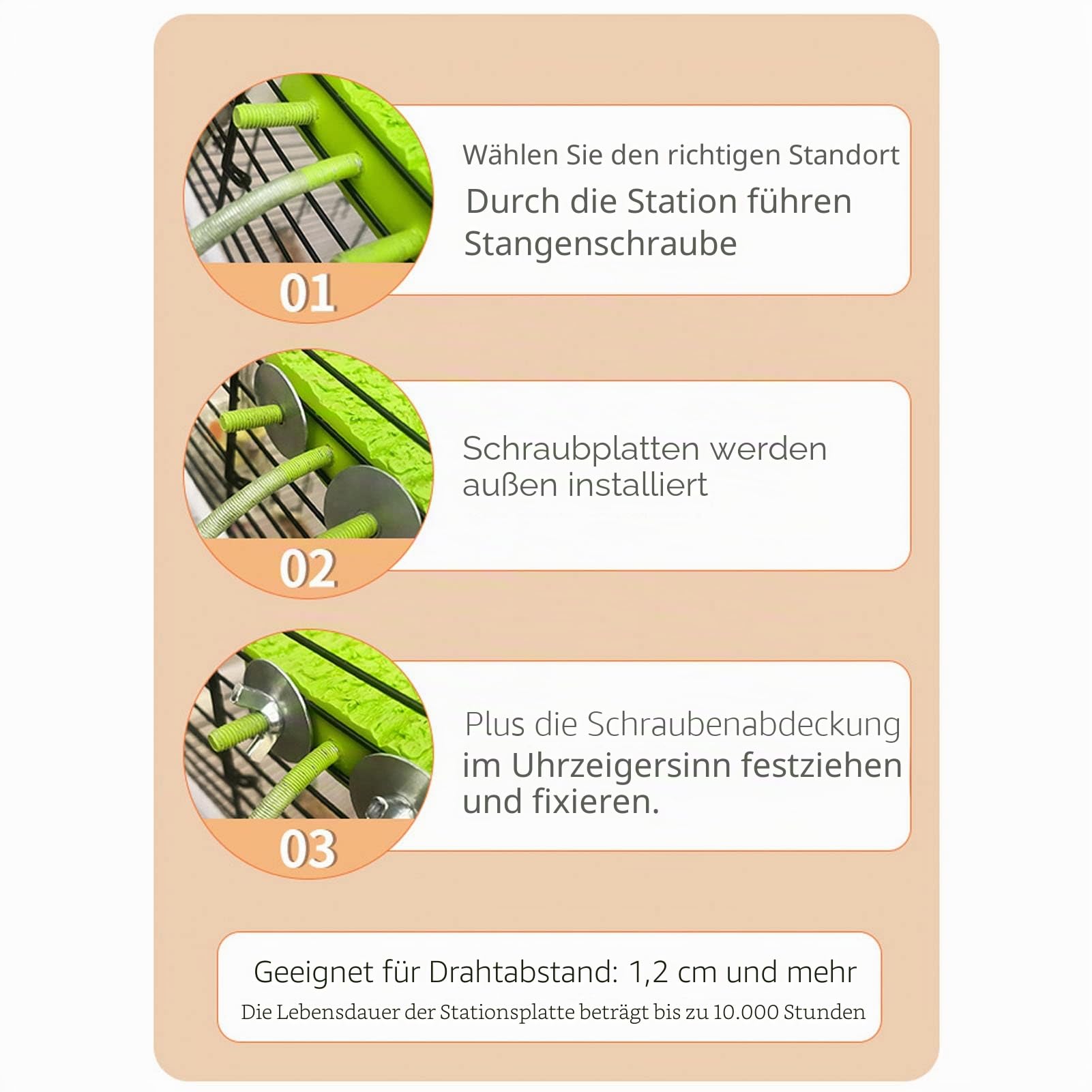 Heizplattform für Vogelstangen, Konstante Temperatur, 5 W, Sicheres Kleines Haustier, Warmes Standbrett, Käfigzubehör, Übungsspielzeug für Haustiere, Papageien, Wellensittiche, Sittiche,(EU)