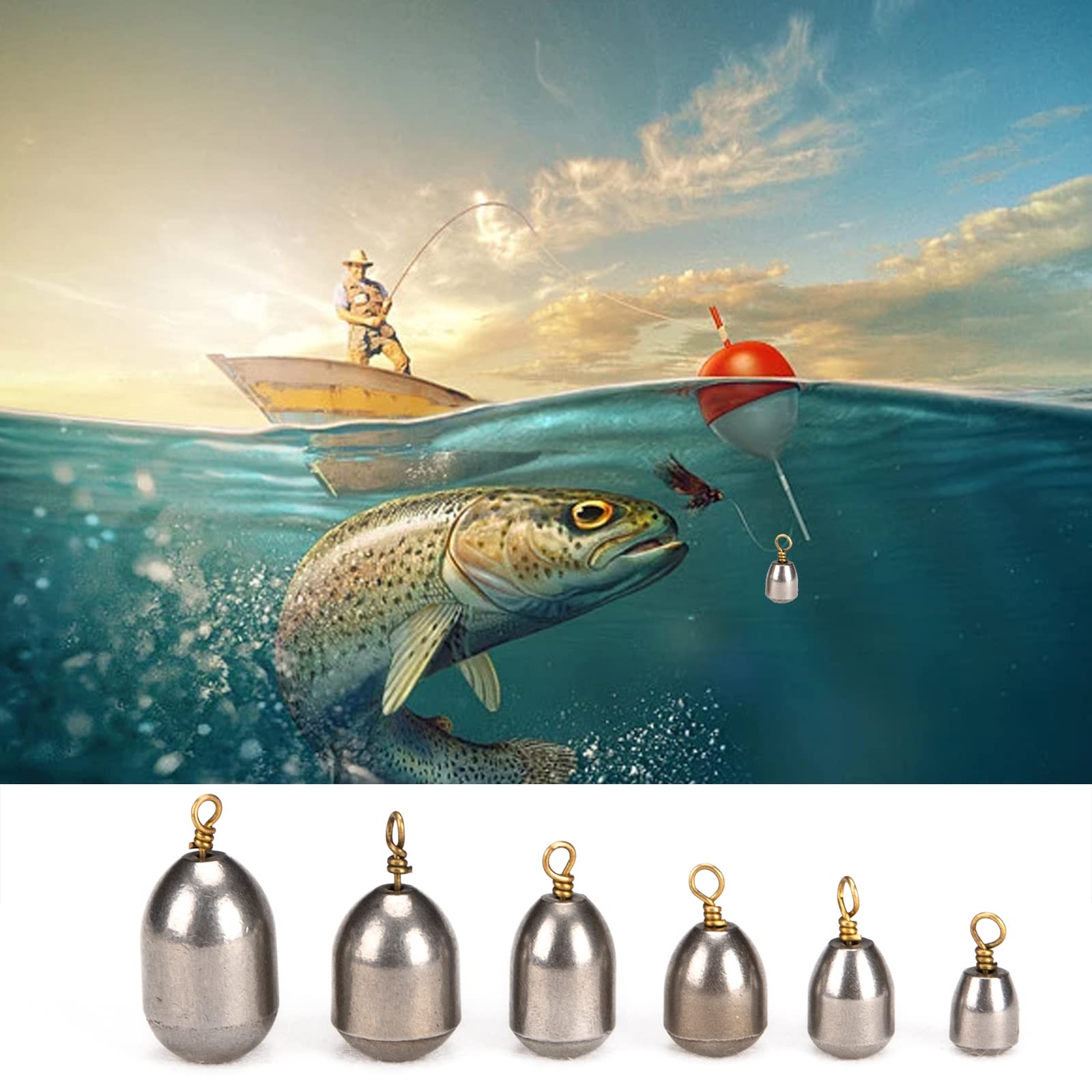 Angelgewichte Set - 20 Stück Drop Shot Blei In 5 Größen Mit Aufbewahrungsbox