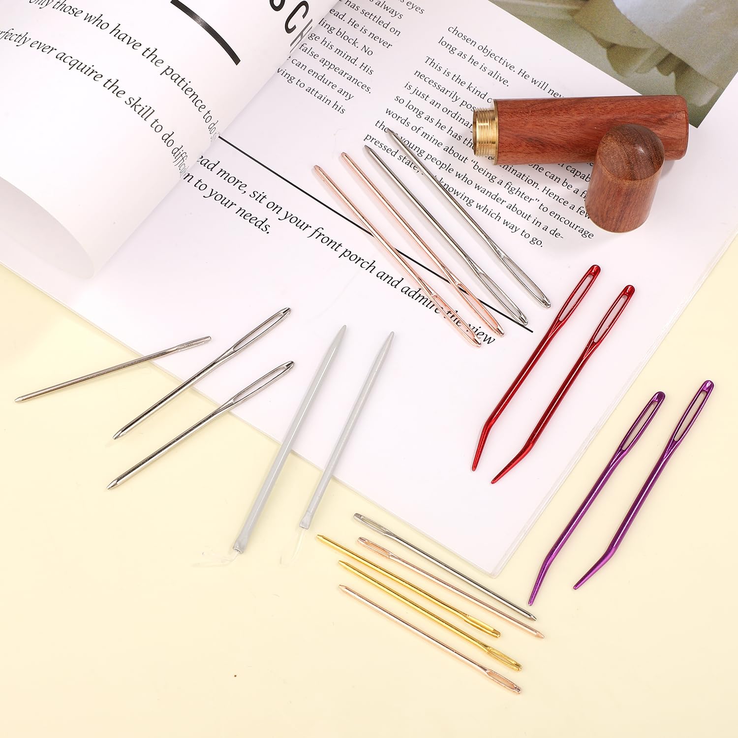 19pcs Large Eye Sewing Needles Kit - Image 3