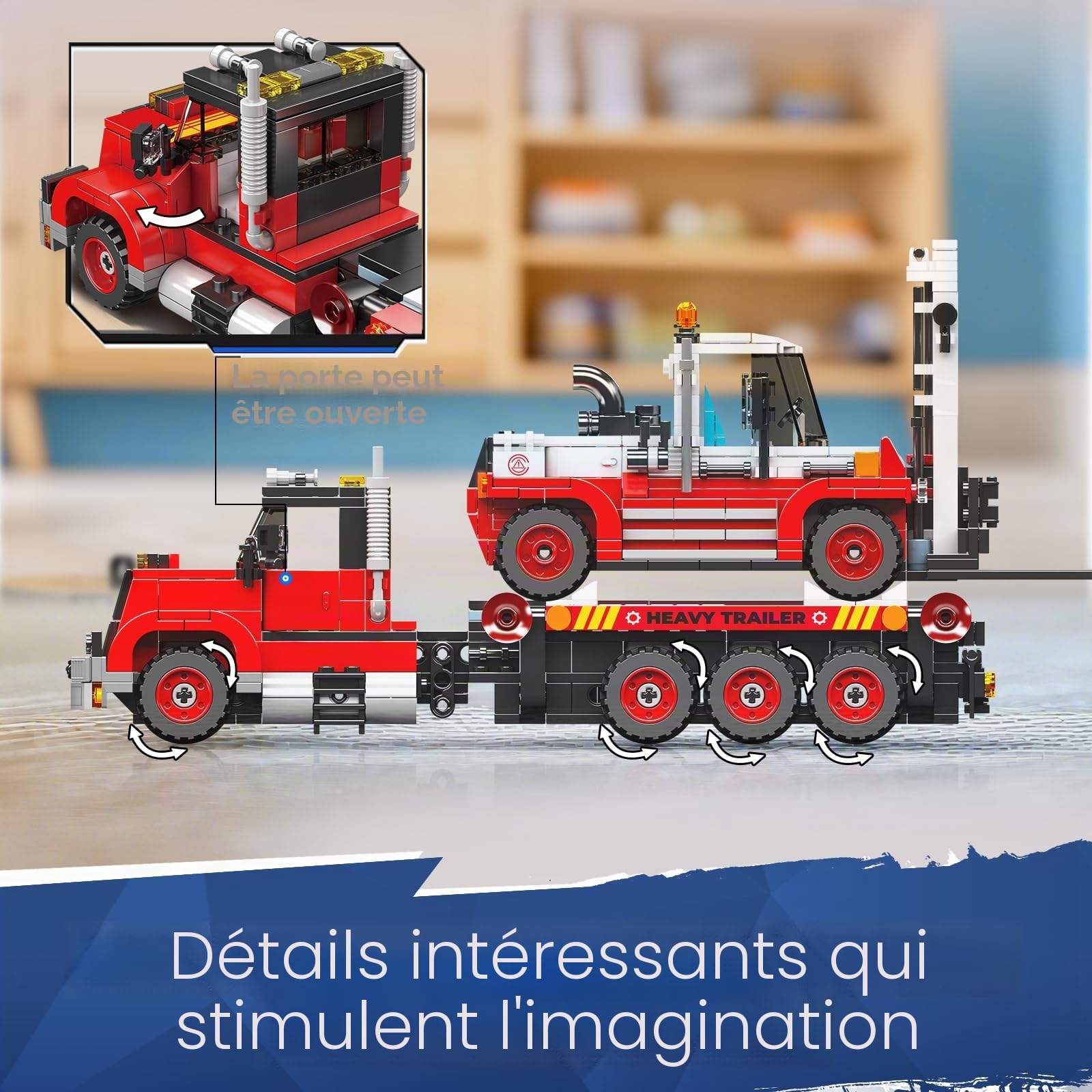 Mould King 24079 Chariot élévateur télécommandé technique 906 pièces Modèle de blocs de construction pour garçons et filles à partir de 8 ans (version statique)