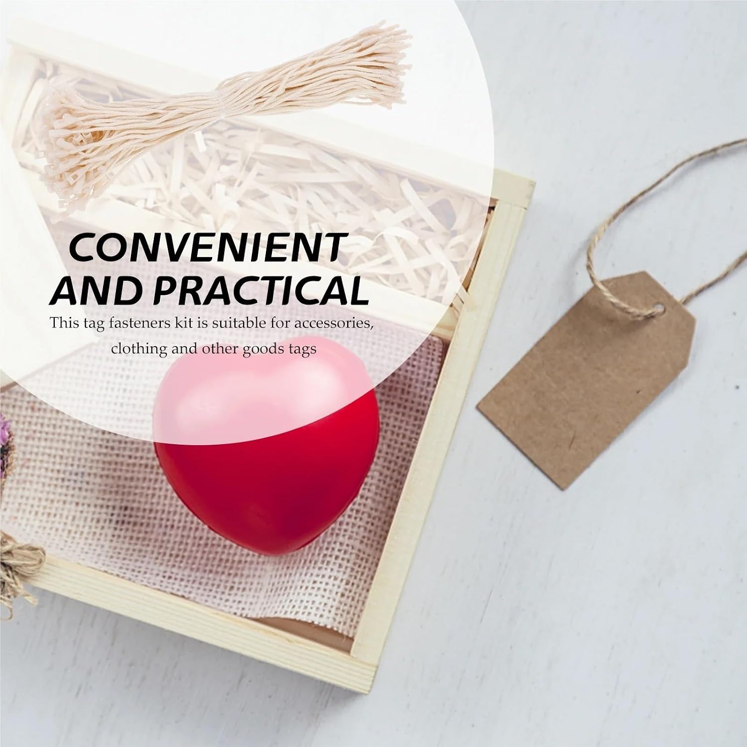 Hang Tag String 2000pcs Cotton Hang Tag String Fasteners for Gifts Luggage Label Attachment Clothing Gift Tags for Attaching Gift Tags