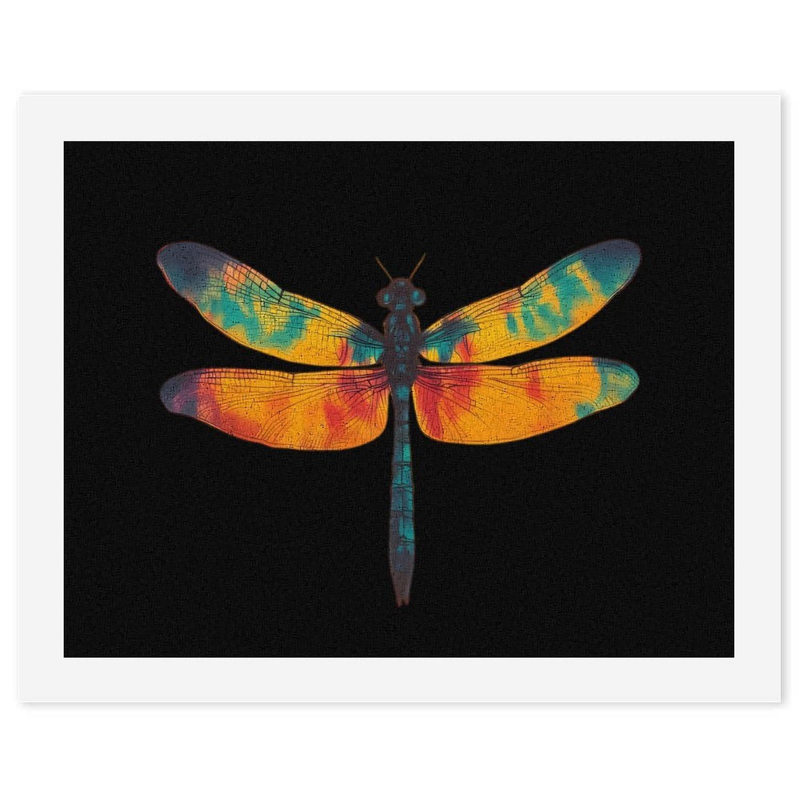 Malen nach Zahlen für Erwachsene, Motiv: bunte Libelle, auf Baumwolle, Ölgemälde oder Geschenk, Heimdekoration, 50 x 65 cm