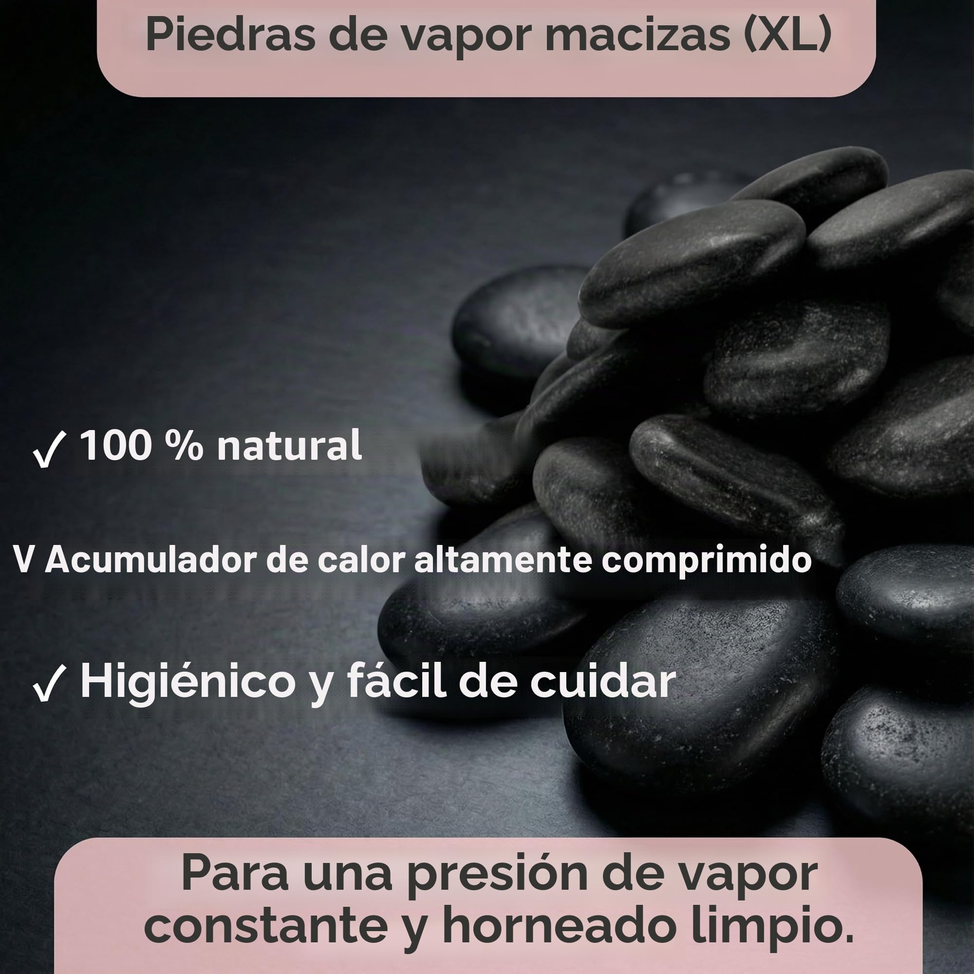 Juego de cuencos de vapor para horno de piedra lava: Hornea pan perfecto con vapor de agua – Pan crujiente y pasteles como un panadero profesional (plata piedras negras)