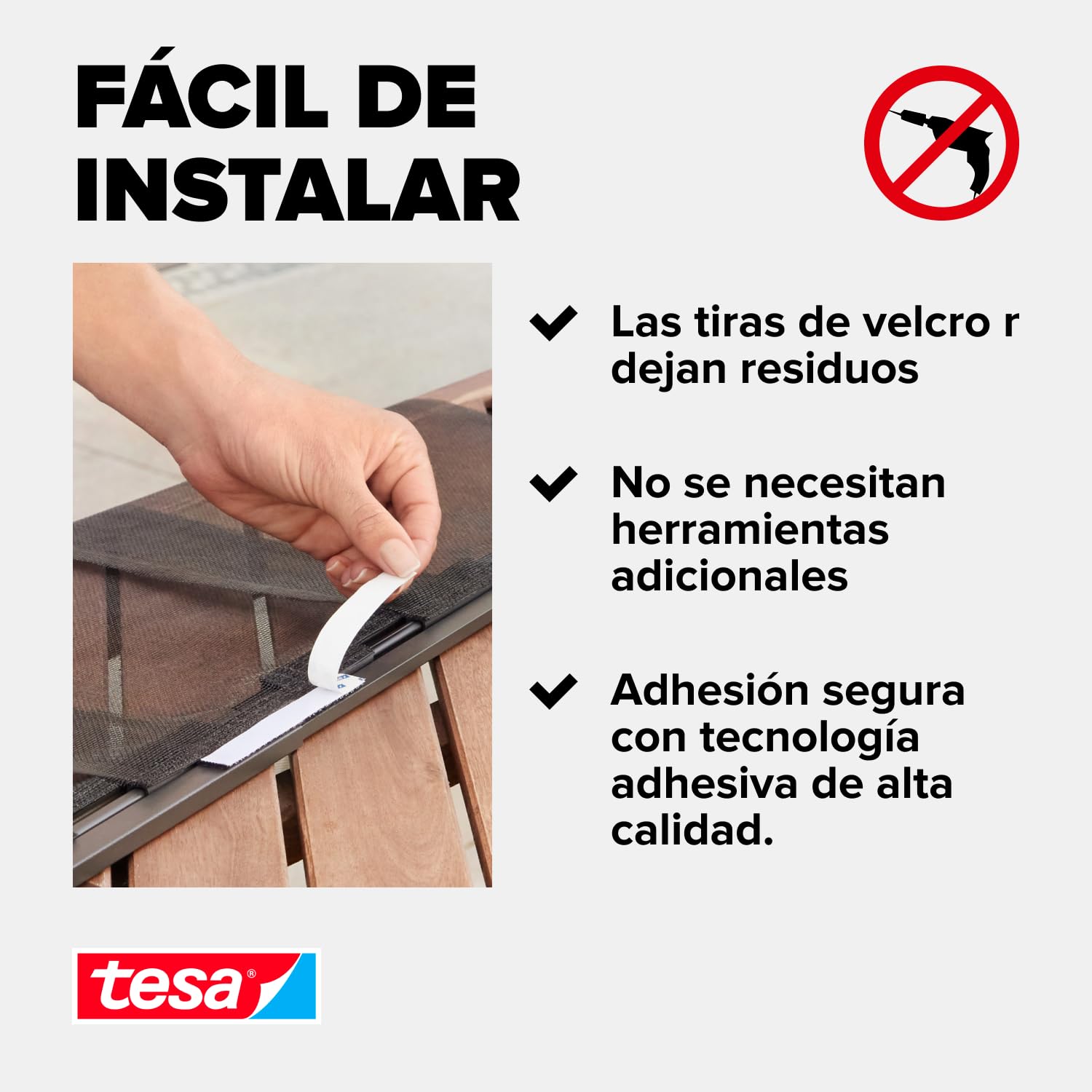 tesa Insect Stop Cortinas STANDARD para Puertas, Mosquitera de 4 Piezas con Cinta Adhesiva de Gancho y Bucle, Sin Necesidad de Taladrar, Blanca, 95 cm x 220 cm