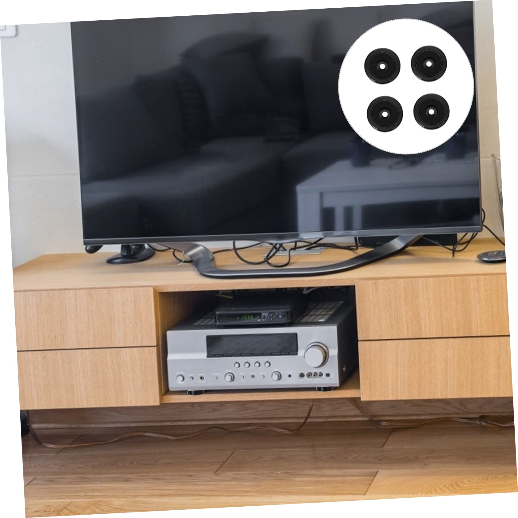 CONGARTENO Vibration Feet Cushions 4pcs Aluminum Speaker Isolation Feet Pads for Amplifier Damping Properties