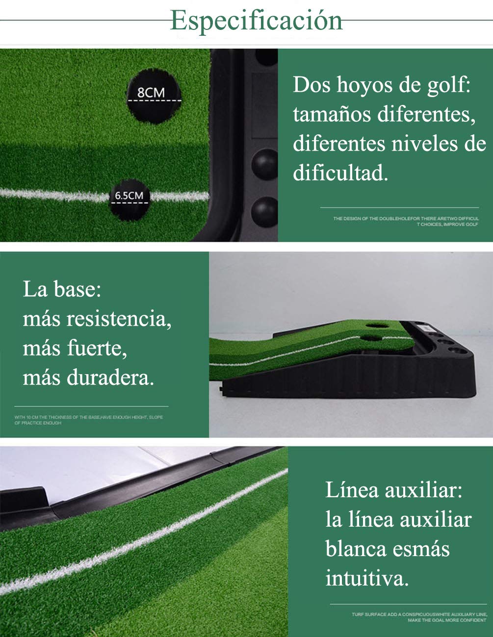 Golf Putting Mat Indoor, Golf Putting Green Mat Indoor and Outdoor 10ft, Training Aid Equipment Improve Your Batting Skills and Score